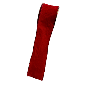 FITA NATAL VELUDO LISO VERMELHO