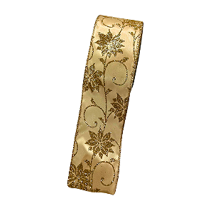 FITA NATAL FLORES NUDE 6,3CM
