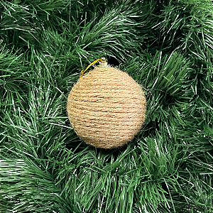 BOLA NATAL CORDAO JUTA 8CM