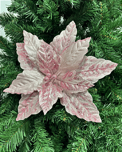 FLOR DECORATIVA ROSA 34CM