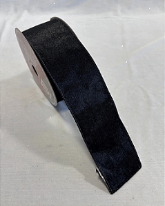 Fita Aramada Veludo Preta - 6,3cm x 9,14m