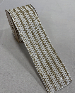 FITA ARAMADA CHAMPANHE  6,3cm x 9,14m