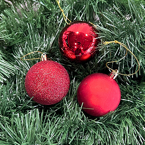BOLA NATAL MISTO TUBO VERMELHO