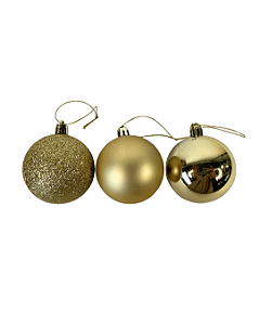 BOLA MISTO TUBO C/9 UND (DOURADO) 6cm