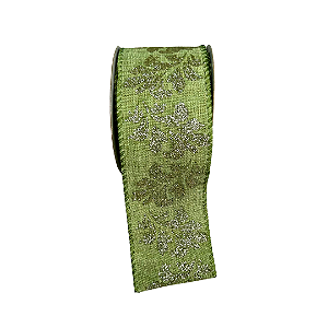FITA NATAL ARAMADA LINHO VERDE CHAMPANHE