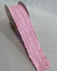 FITA ARAMADA TRICOT ROSA 6,3cm x 5m