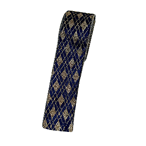 FITA VELUDO COM GLITTER AZUL CHAMPANHE