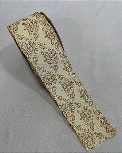 FITA ARAMADA CHAMPANHE/DOURADO 6,3cm x 9,14m