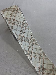 Fita Aramada Champanhe/Cobre - 6.3cm x 9.14m