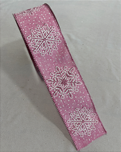 Fita Aramada Rosa - 6,3cm x 9,14m