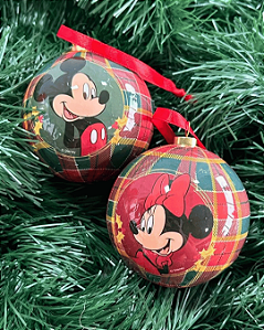 BOLA MICKEY E MINNIE XADREZ 8CM JOGO C 4 PEÇAS