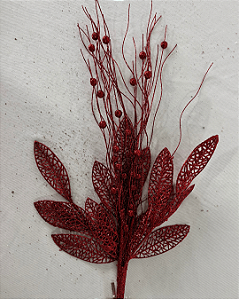 GALHO NATAL VERMELHO 50cm