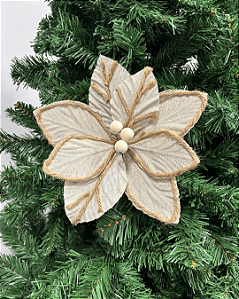 FLOR DECORATIVA OFF WHITE 25CM