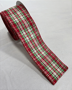 Fita aramada xadrez - 6,3cm x 9,14m