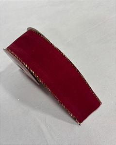 Fita Aramada Veludo Bordo 6,3cm x 9,14m
