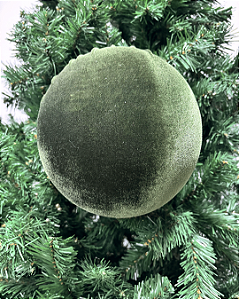 BOLA VELUDO VERDE 20CM