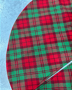 SAIA P/ARVORE XADREZ VERMELHO/VERDE 50cm