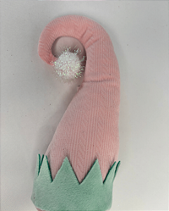 CHAPEU DE ELFO NATAL PICK VERDE/ROSA 43cm
