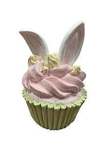 RESINA PASCOA CUPCAKE (ROSA VERDE) 10X9,3X15cm (FLORARTE) Vol. 3