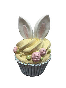 RESINA PASCOA CUPCAKE (AZUL AMARELO) 10X10X15cm (FLORARTE) Vol. 3