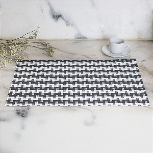 LUGAR AMERICANO DE PVC BRANCO E CINZA 45CM X 30CM