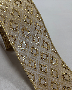 FITA ARAMADA  DOURADO 6,3cmx4,57m