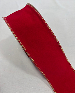 FITA ARAMADA VERMELHO/OURO 6,3cmx9,14m