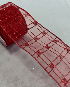 FITA ARAMADA VERMELHO 6,3CM X 9,14M