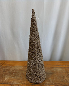 NATAL ARVORE CONE DOURADO DECORATIVA 40cm