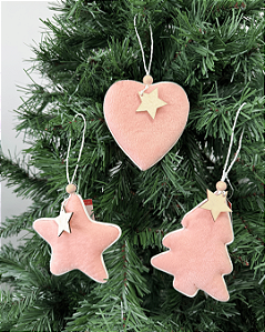 PENDENTES DECORARIVOS ROSA 10cm