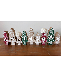 ENFEITE NATAL ARVORE VERMELHO/VERDE/MARROM 30 X 2CM