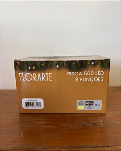 PISCA 500 LED FIO VERDE C/8 FUNCOES BRANCO QUENTE 40M