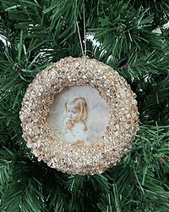 ENF PEND QUADRO REDONDO CHAMPANHE 12CM