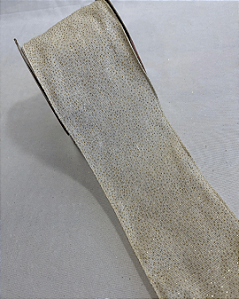 FITA NATAL CHAMPANHE/OURO 10CM X 9,14M