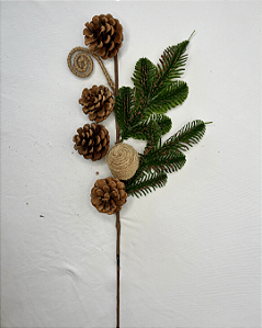 GALHO C/PINHA MARROM 60cm