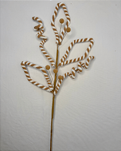 GALHO PASCOA ORELHA COELHO BEGE/BRANCO 65cm