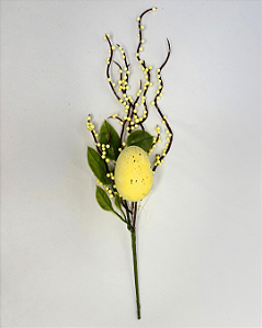 GALHO OVOS DE PASCOA AMARELO 33CM