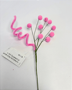 GALHO PICK PASCOA POM POM ROSA