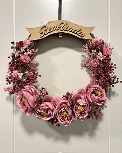 GUIRLANDA ATEMPORAL BEM VINDOS ROSA 40CM