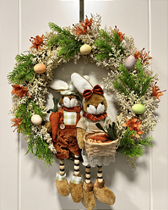 GUIRLANDA PASCOA BONECOS LARANJA 40CM