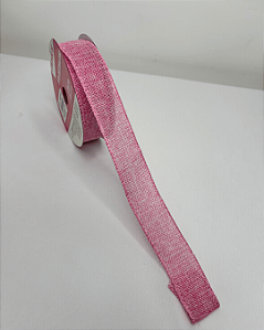 FITA ARAMADA JUTA LISA ROSA 3CM X 9,14M