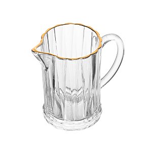 Leiteira de Cristal com Fio de Ouro Radial 290ml