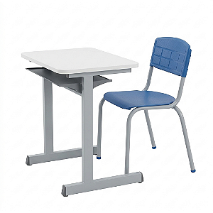 Conjunto Escolar Individual Mesa+Cadeira Tamanho Adulto | Linha M2B CJ6 (M2BT6PL+CD-FNDE06)