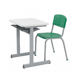 Conjunto Escolar Individual Mesa+Cadeira Tamanho Juvenil/Adulto | Linha M2B CJ5 (M2BT5PL+CD-FNDE05)