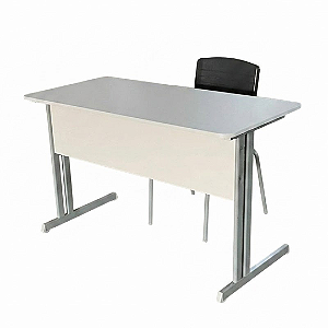 Conjunto Professor Mesa+Cadeira Tampo MDF 15MM Cinza | Linha M2B CJP (MEP120+CD06FDE)
