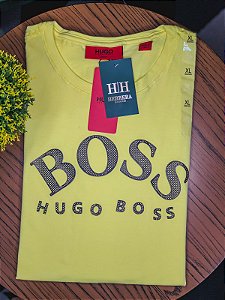 Camiseta HUGO BOSS Amarelo Emborrachado