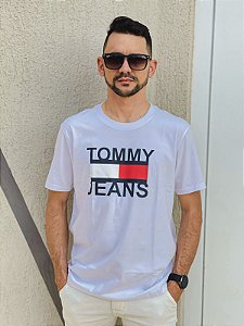 Camiseta Flag Box Tommy Jeans Branca