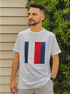 Camiseta Flag Box Logo Camuflada Off White