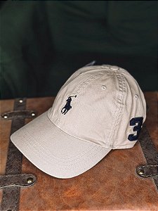 Boné Ralph Lauren Classic Ocre Big Pony Azul Noite