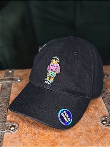 Boné Ralph Lauren Preto Polo Bear Pink